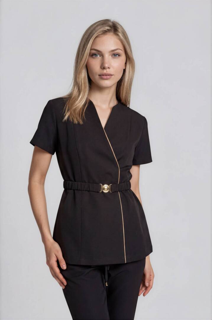 esthetician uniform black spa uniform