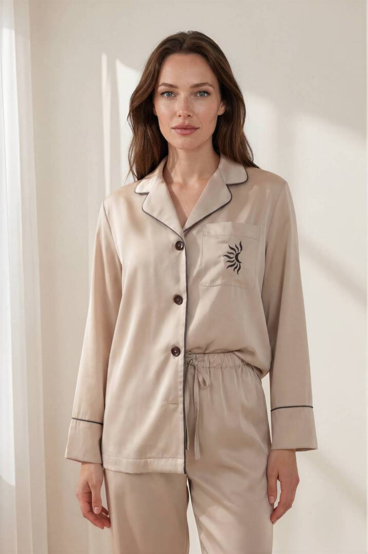 Sand Beige Pajamas Premium Loungewear